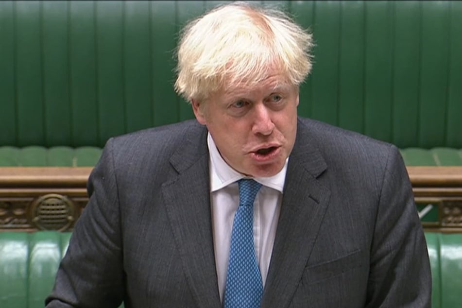 Boris Johnson, Premierminister von Großbritannien, spricht im britischen Unterhaus, wo er an den "Prime Minister's Questions" ("Fragen an den Premierminister"), teilnimmt.
