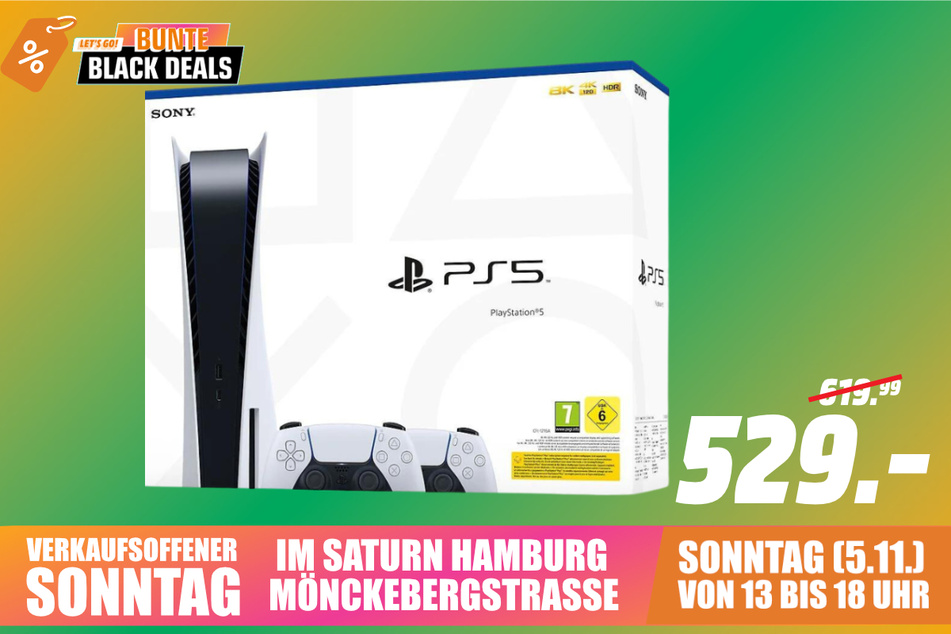 Sony PlayStation 5 im Bundle für 529 statt 619,99 Euro.