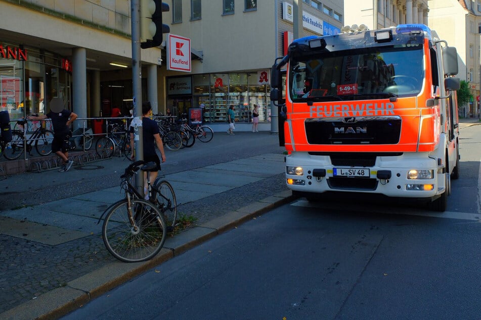 Feuerwehreinsatz am Kaufland Reudnitz im Osten der Messestadt.