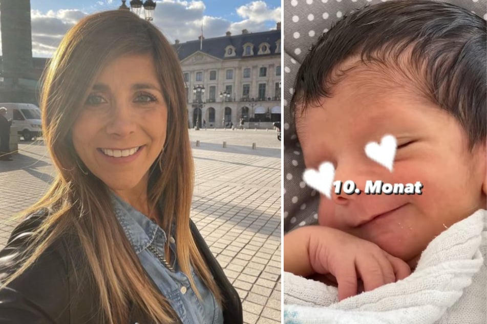 Panagiota Petridou (42) lässt bei Instagram die Baby-Bombe platzen. (Fotomontage)
