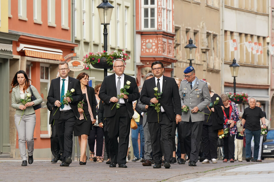 In Naumburg (Burgenlandkreis) wurde am Mittwoch der Corona-Toten gedacht.