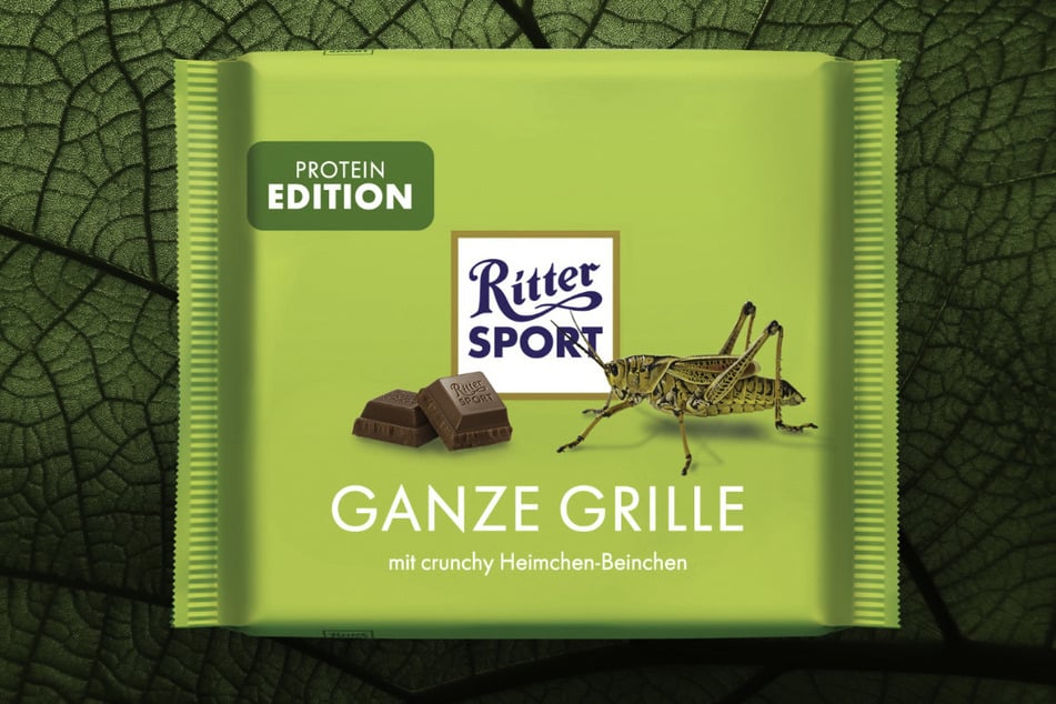 Die knusprige "Protein-Edition" mit Grillen-Beinchen war ein Fake von "Ritter Sport".
