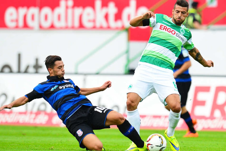 Routinier Jürgen Gjasula (r.) wird den 1. FC Magdeburg zur kommenden Saison verstärken. (Archivbild)