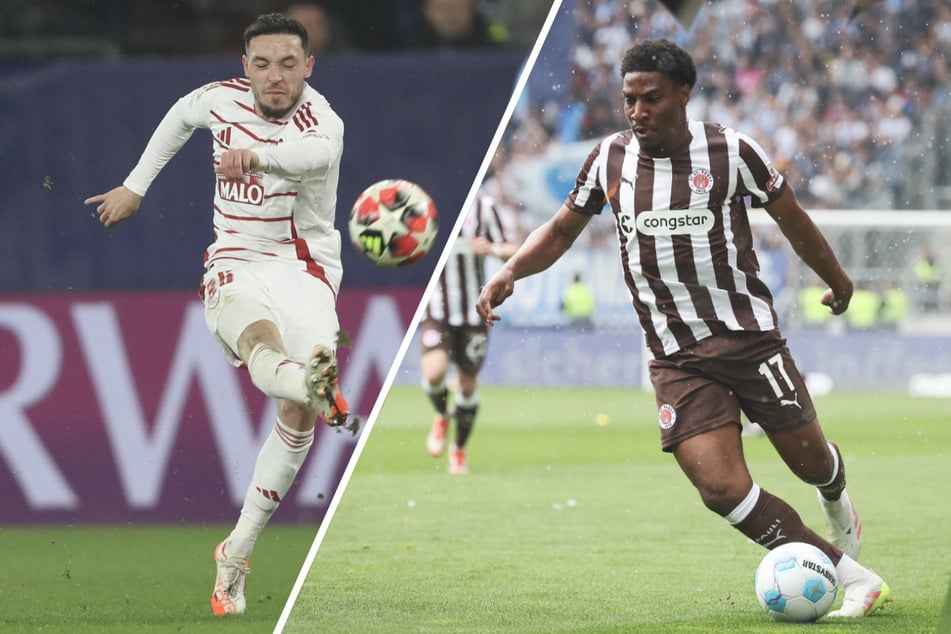 Durch die Verpflichtung von Mathias Pereira Lage (28, l.) wird es für Oladapo Afolayan (27) beim FC St. Pauli künftig eng.