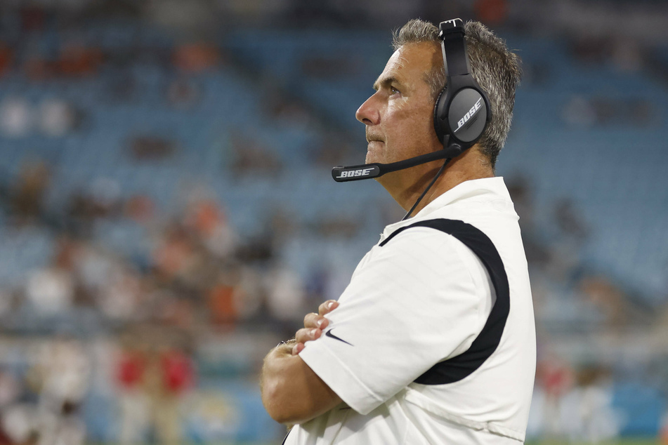 Jacksonville Jaguars Head Coach Urban Meyer during the preseason game between against the Cleveland Browns on August 14.