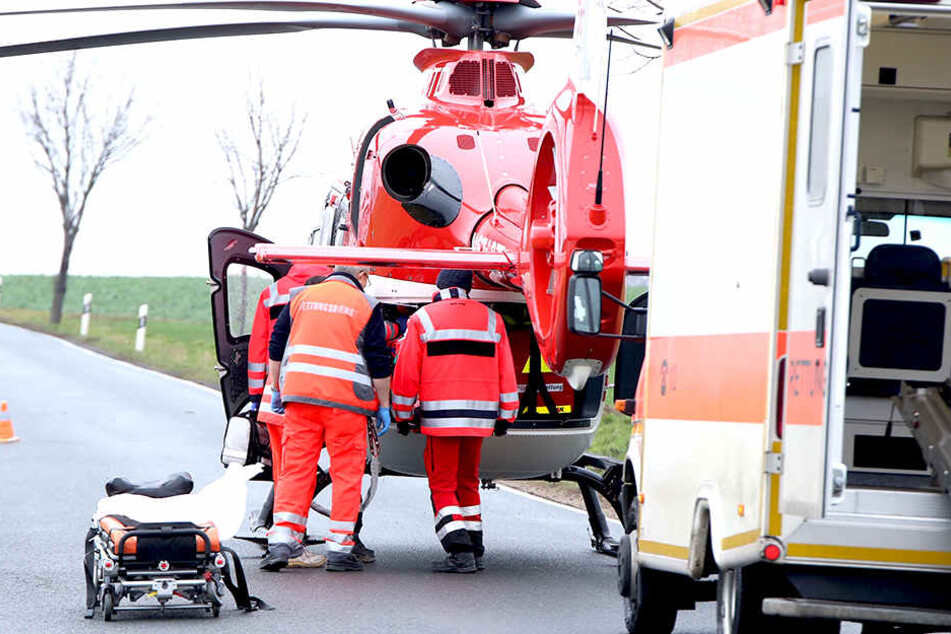 Mit einem Helikopter musste der Verletzte ins Krankenhaus.