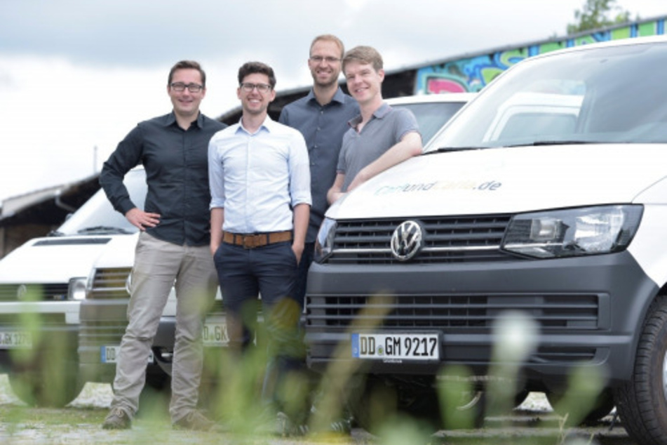 Das Gründerteam (v.l.n.r.): Gregor Wendt, Martin Wesner, Richard Vetter, Bastian Thiere.