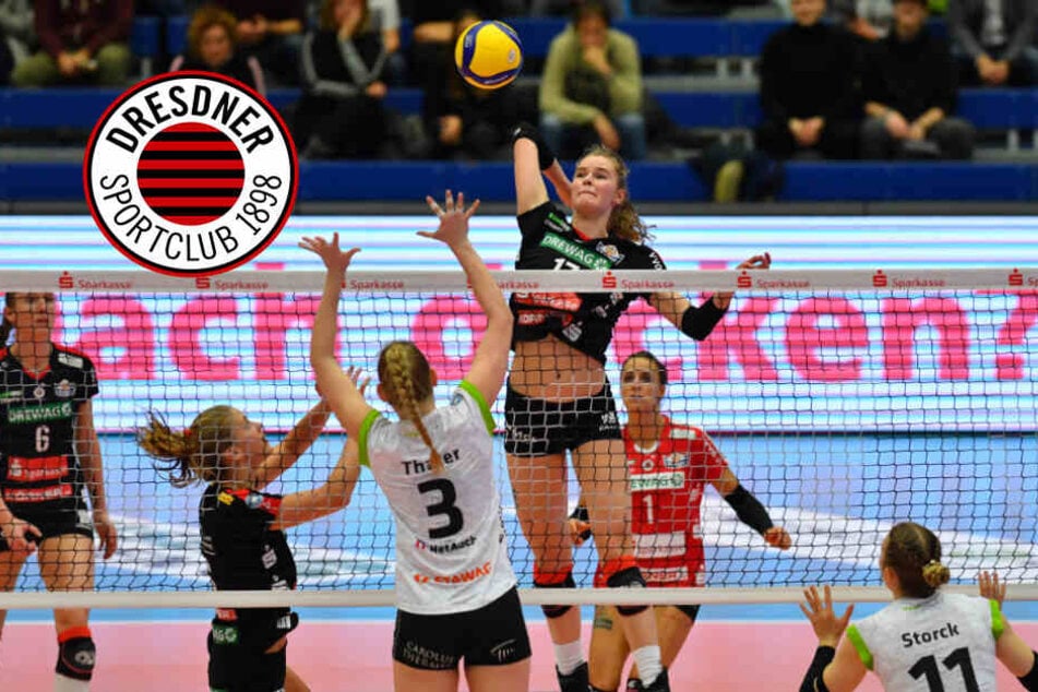 Im Pokalspiel gegen Aachen zeigte der DSC eine strake Leistung. Hier greift Camilla Weitzel gegen Emily Grace Thater an.