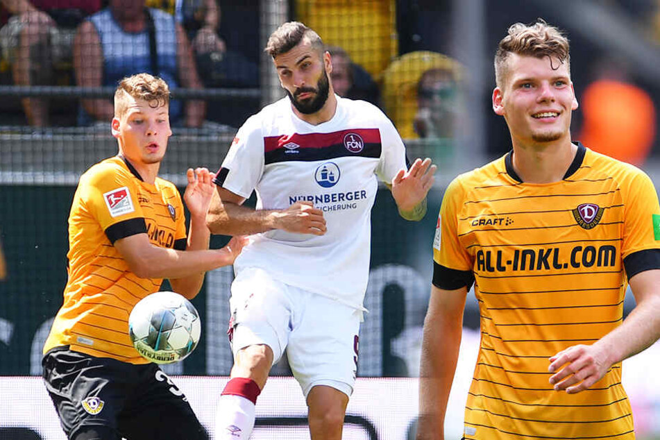 Kevin Ehlers im Zweikampf mit Mikael Ishak (links), und einem Lachen auf dem Gesicht vor der Niederlage.