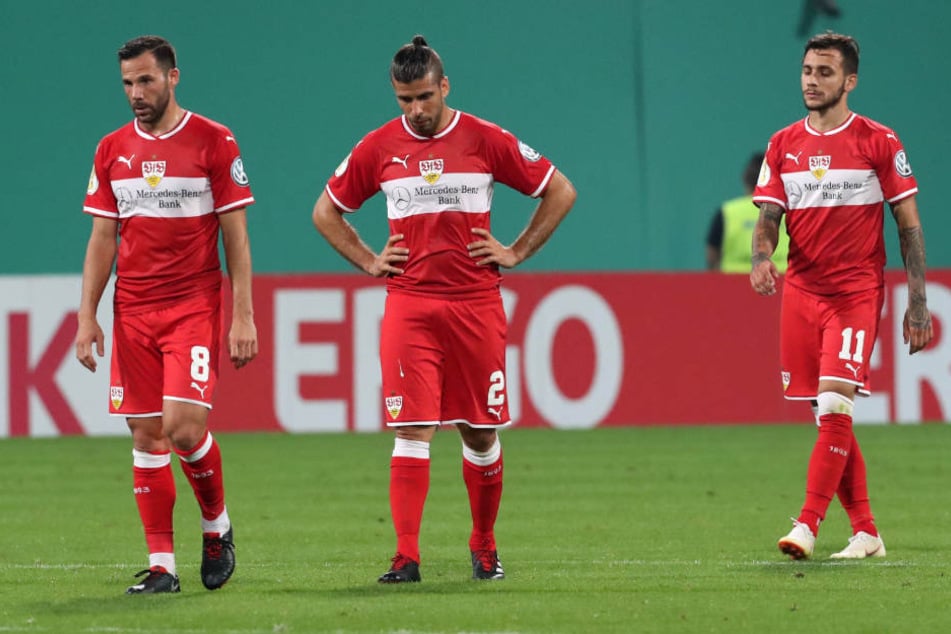 Betröppelte Gesichter nach dem Schlusspfiff (v.l.): Gonzalo Castro, Insua Zapata und Anastasios Donis.