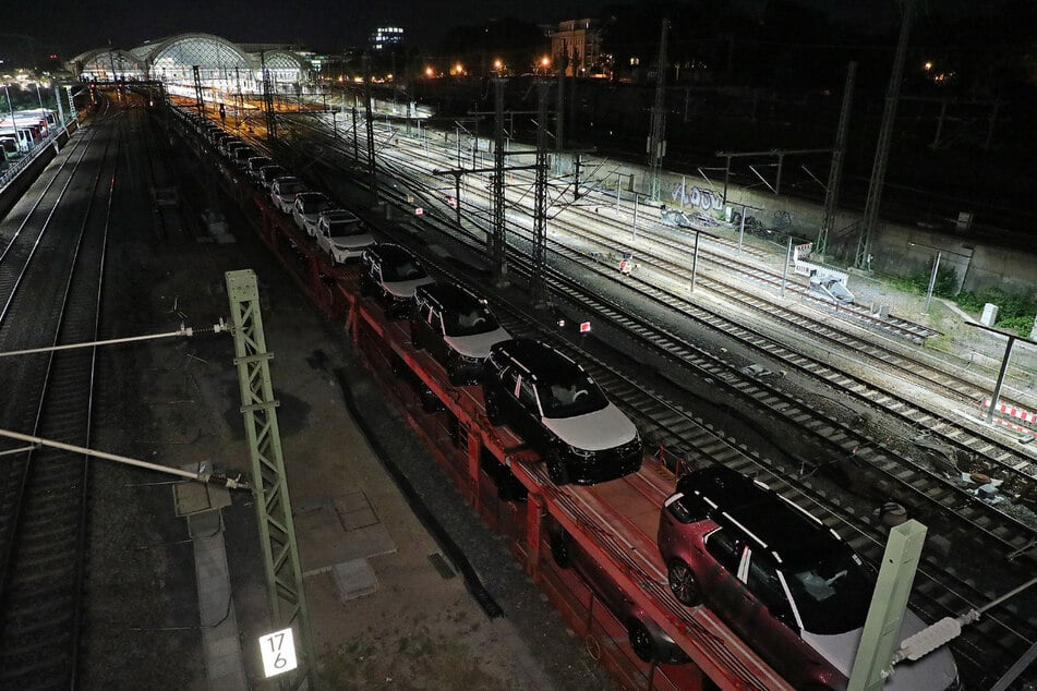 Ein Güterzug saß vor dem Hauptbahnhof fest.