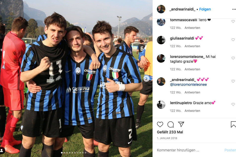 Andrea Rinaldi (M.) durchlief die Nachwuchsakademie von Atalanta Bergamo.
