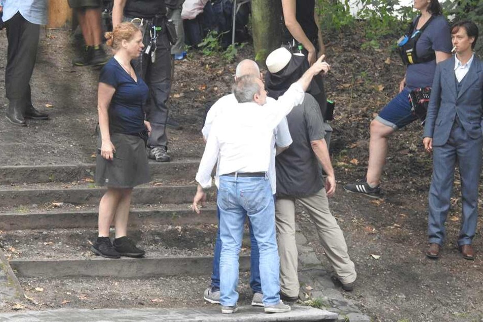 Das Filmteam von "Fabian" am Set in Görlitz.