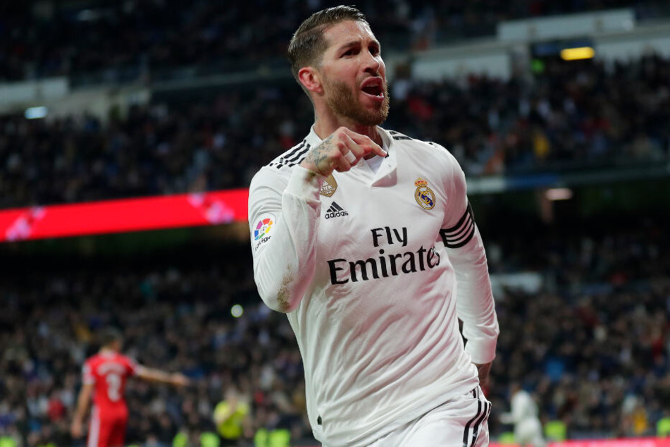 Real Madrids Sergio Ramos zeigt nach einem Tor, wer Herr im Hause ist.