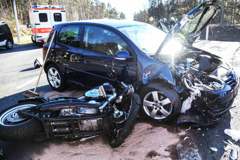 Der Unfall ereignete sich im Bereich einer Autobahnzufahrt bei Brandenburg.
