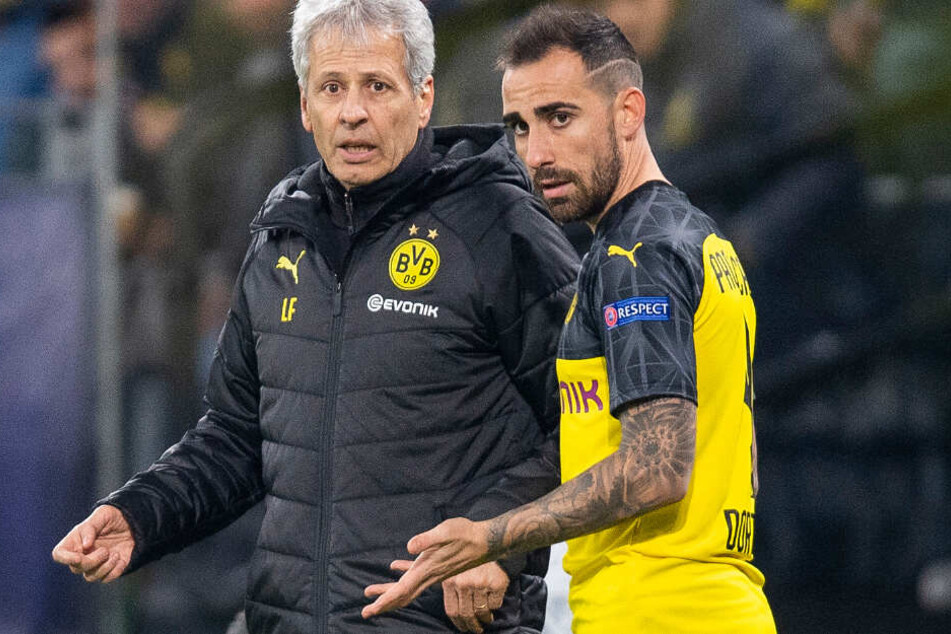 Trainer Favre und sein einziger echter Stürmer Paco Alcacer. Kommt im Winter mit Mario Mandzukic noch einer dazu?