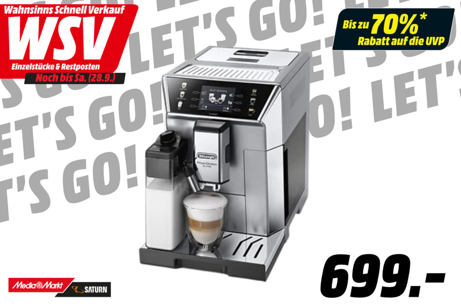 DeLonghi Kaffeevollautomat für 699 Euro.