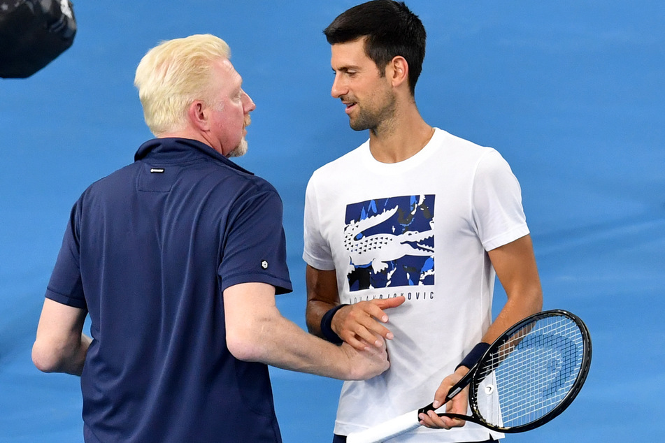 Boris Becker (54, l.) trainierte einige Jahre die Weltranglisten-Nummer eins Novak Djokovic (34).