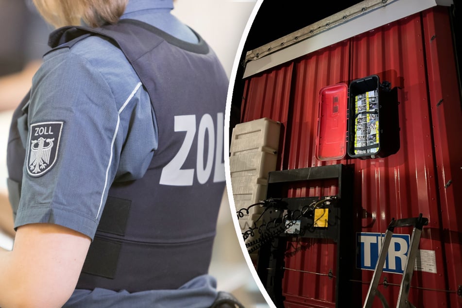 Anstelle eines Feuerlöschers fanden die Zöllner Zigaretten an einem Lkw.
