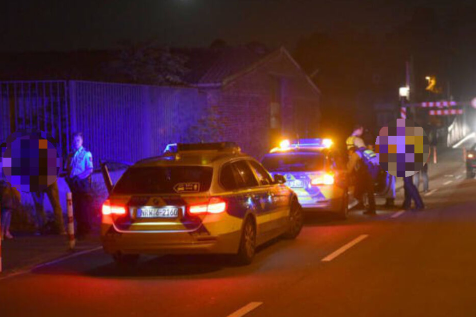 Die Polizei am Einsatzort.