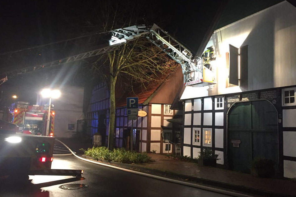 Die Küche im oberen Stockwerk war in Brand geraten.