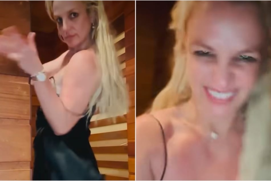 Britney Spears dropped a video of herself on a sushi date where she erotically danced in a bathroom.