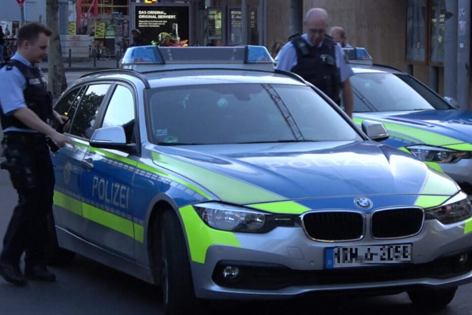 Die Polizei am Einsatzort.