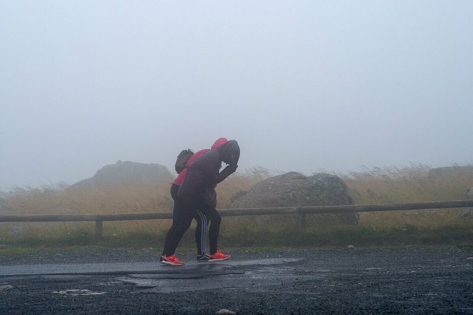Auf dem Brocken im Harz erreichte der Sturm Orkanstärke.