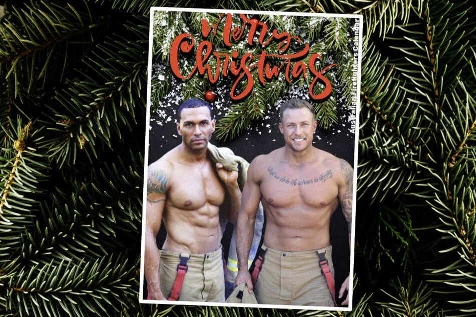 Wohin schaut man nur zuerst ... Die australischen Feuerwehrmänner schicken heiße Weihnachtsgrüße.