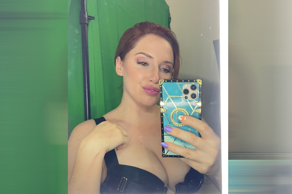 Libby Hopwood (35) alias Foxy Miss auf einem sexy Twitter-Selfie.