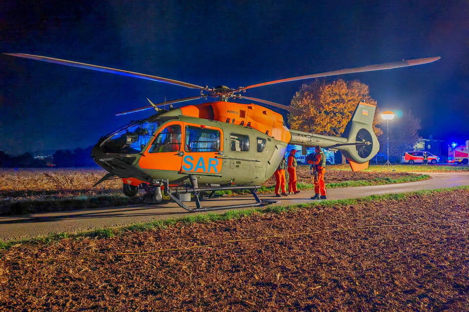 Am Unfallort kam ein Rettungshelikopter zum Einsatz.