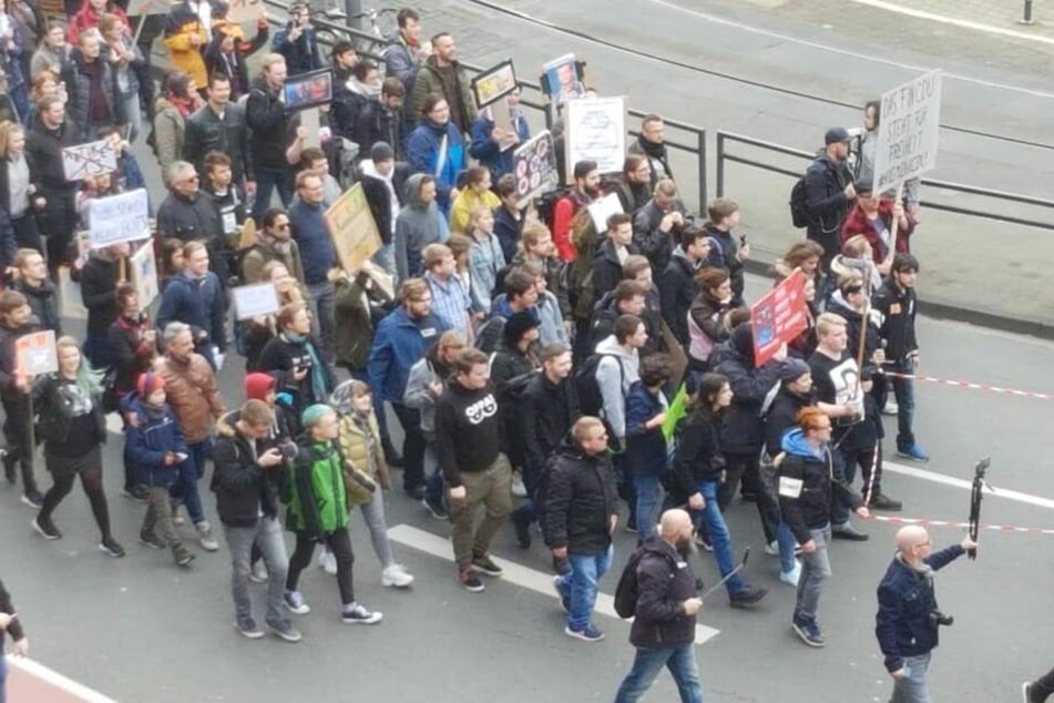 Die Artikel13-Protest-Kundgebung am 9. März in Köln.