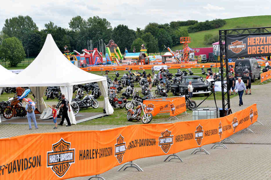 Die ersten Harley-Fans waren schon gestern Mittag in der Flutrinne.