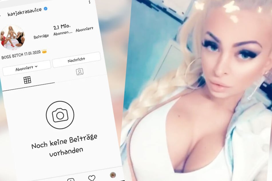 Was war da los? Katja Krasavices Instagram-Account war am Dienstag erneut verschwunden.