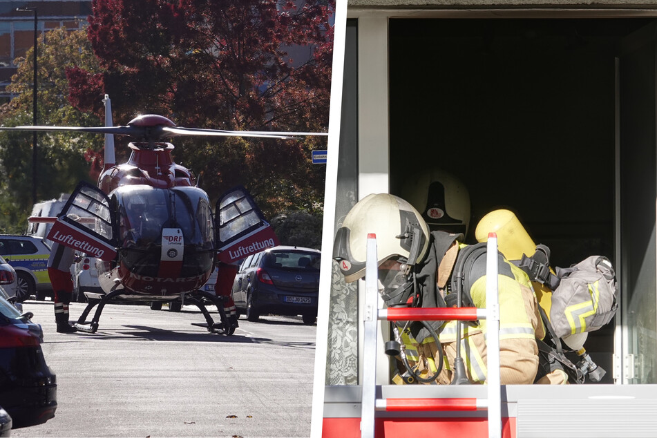 Ein Schwerverletzter musste nach dem Wohnungsbrand sogar in eine Spezialklinik nach Leipzig geflogen werden.