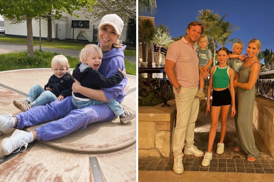 Gemeinsam mit Ehemann Norman Jeschke (44), Tochter Jona (12) und den Zwillingen Leo und Luis will sich die 45-Jährige in Dubai ein neues Leben aufbauen.