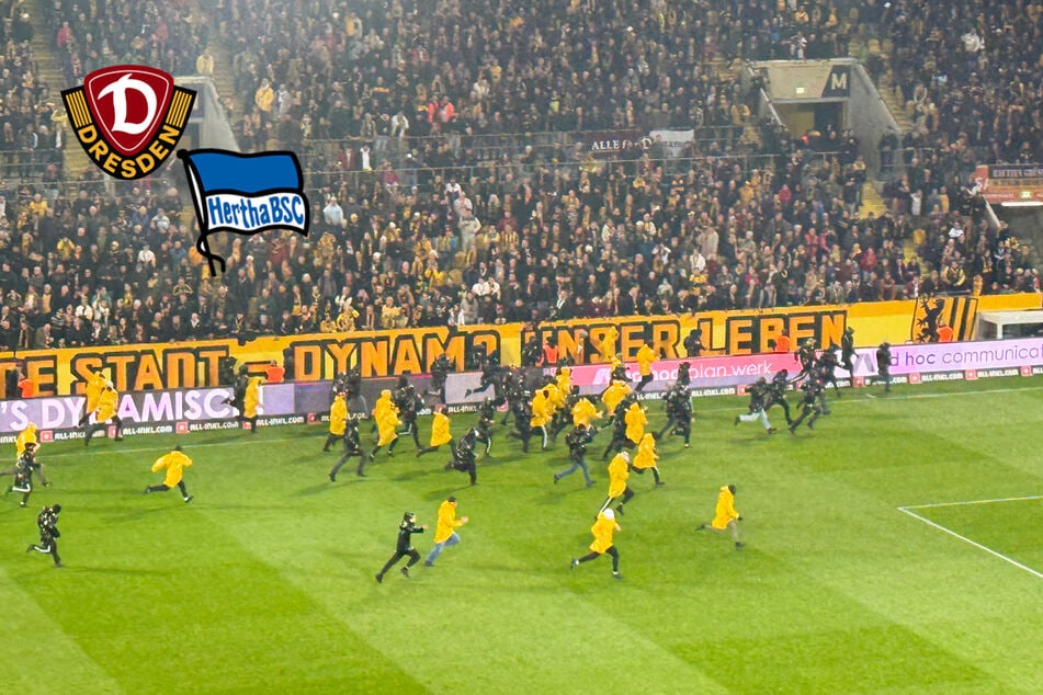 Dynamo gegen Hertha BSC live: Eklat in Dresden! Fans stürmen zum Gästeblock, Lager beschießen sich mit Raketen