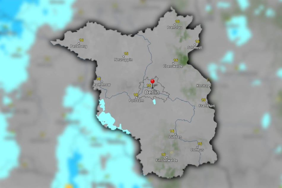 Die interaktive Wetterkarte macht es deutlich: Die Woche beginnt in Berlin und Brandenburg ziemlich grau.