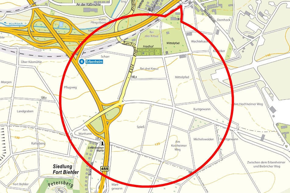 Der notwendige Evakuierungsbereich erstreckt sich über einen Umkreis von rund 700 Metern.
