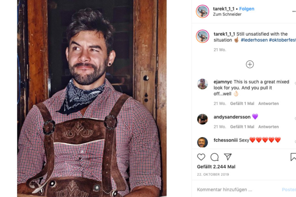 Tarek Soliman hier in Lederhosen. Der Designer ist am Coronavirus erkrankt.