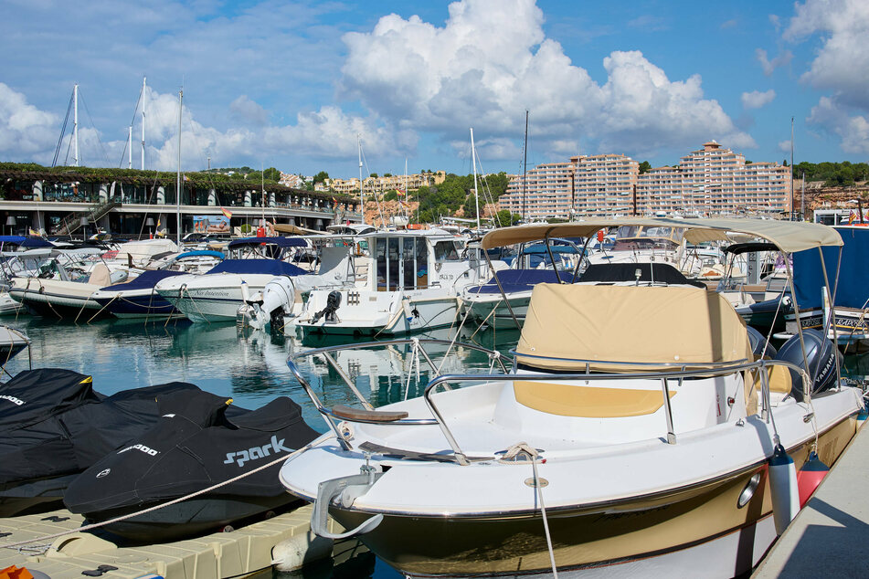 The Port Adriano marina is home to many superyachts on the island of Mallorca, a popular vacation destination.