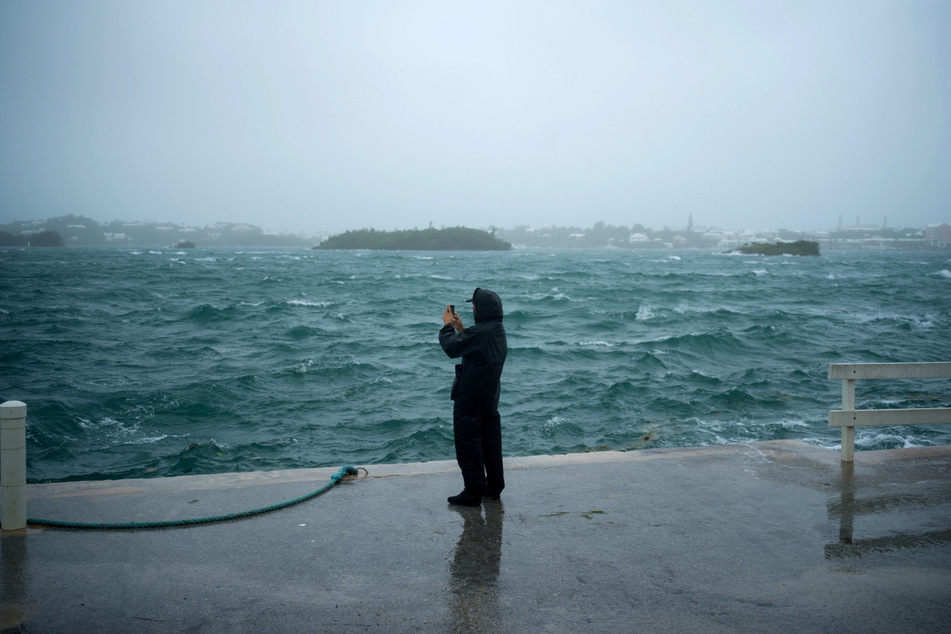 The storm had left some 18,300 customers without electricity, Bermuda's power firm Belco reported.