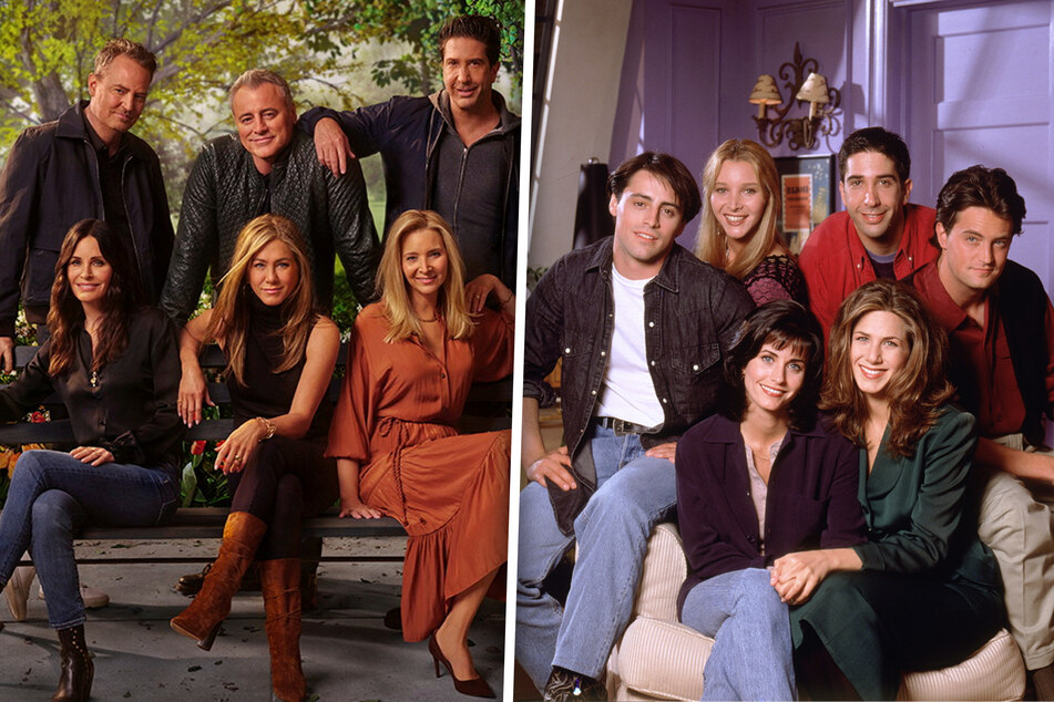 Der "Friends"-Cast im Jahr 2021 und im Jahr 1994.