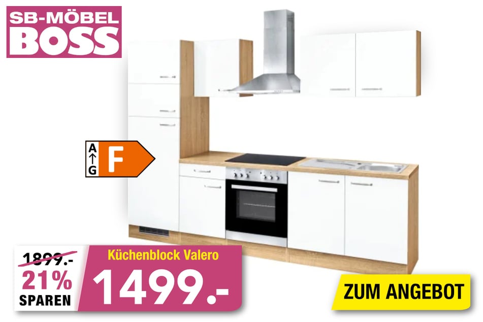 Küche ist seitenverkehrt montierbar.