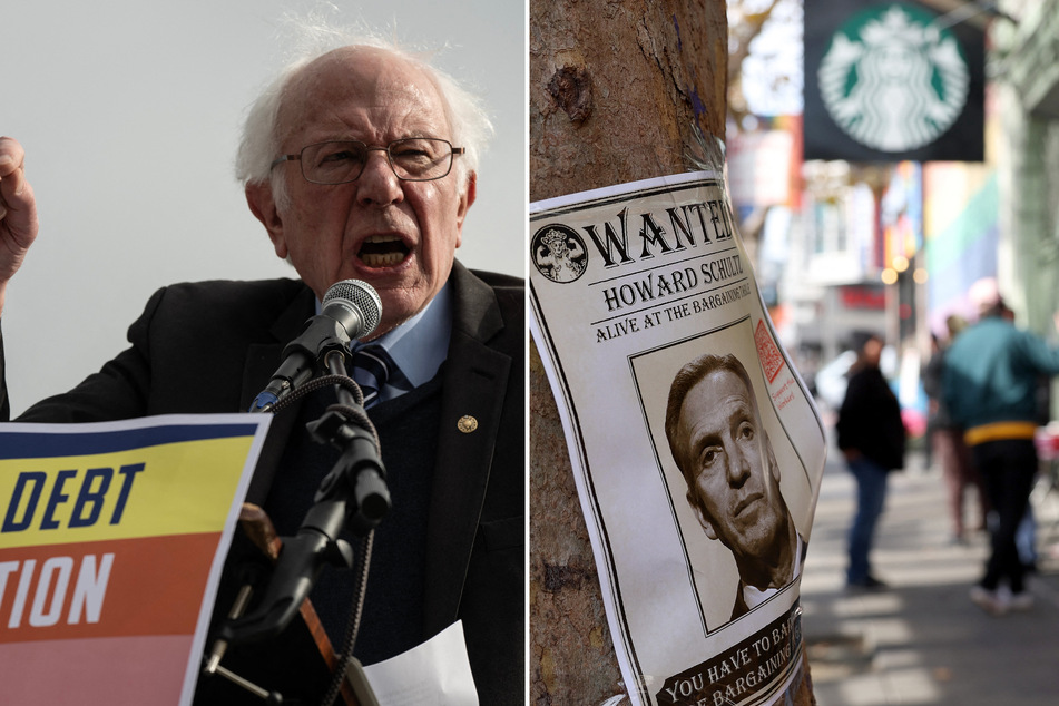 Senator Bernie Sanders has targeted Starbucks CEO Howard Schultz over his company's anti-union actions.