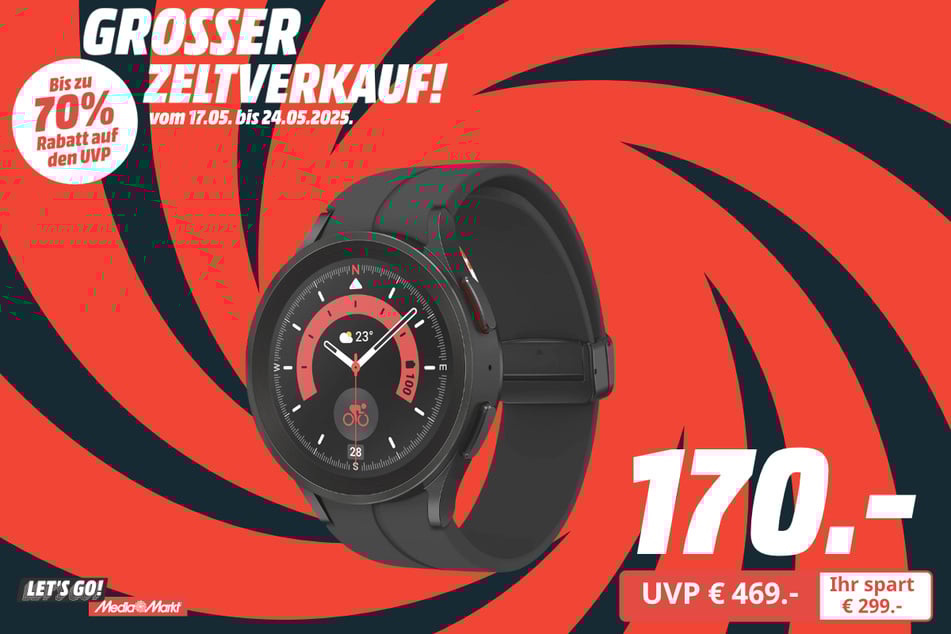 Samsung Galaxy Watch5 Pro für 170 statt 469 Euro.
