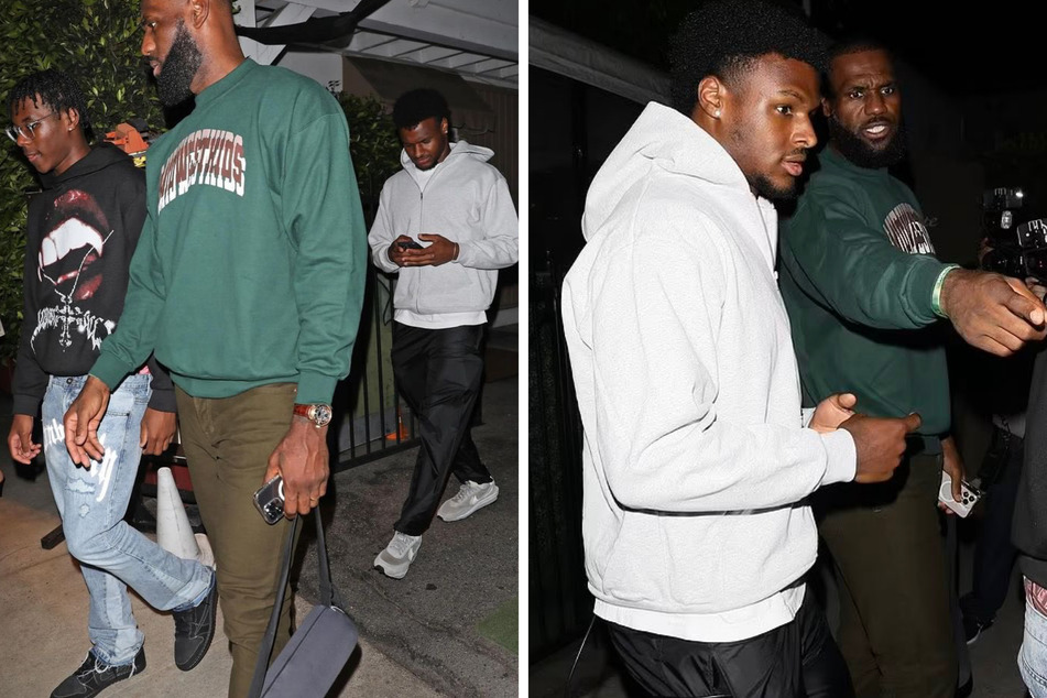A day after Bronny James was discharged from the hospital after suffering a cardiac arrest, the James family were spotted out to dinner on Friday evening.