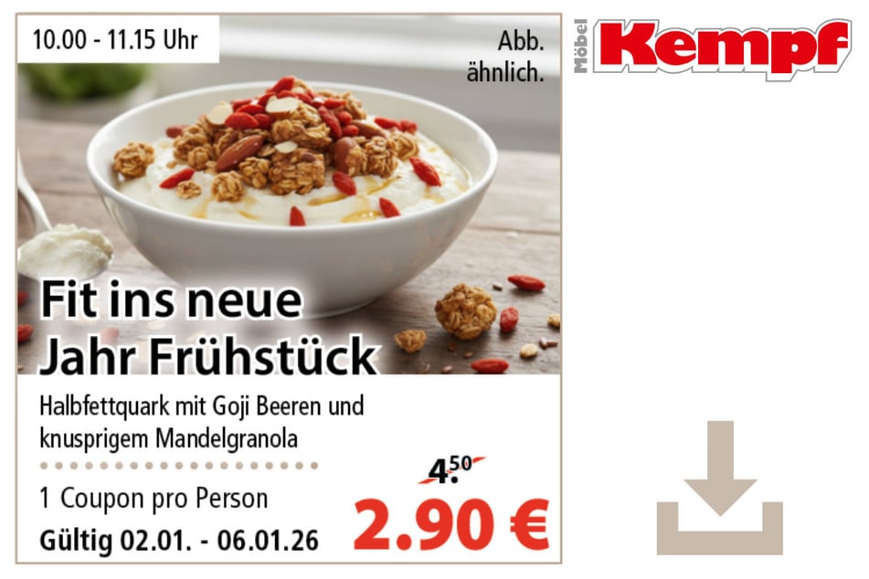 Hier klicken und den Coupon herunterladen.