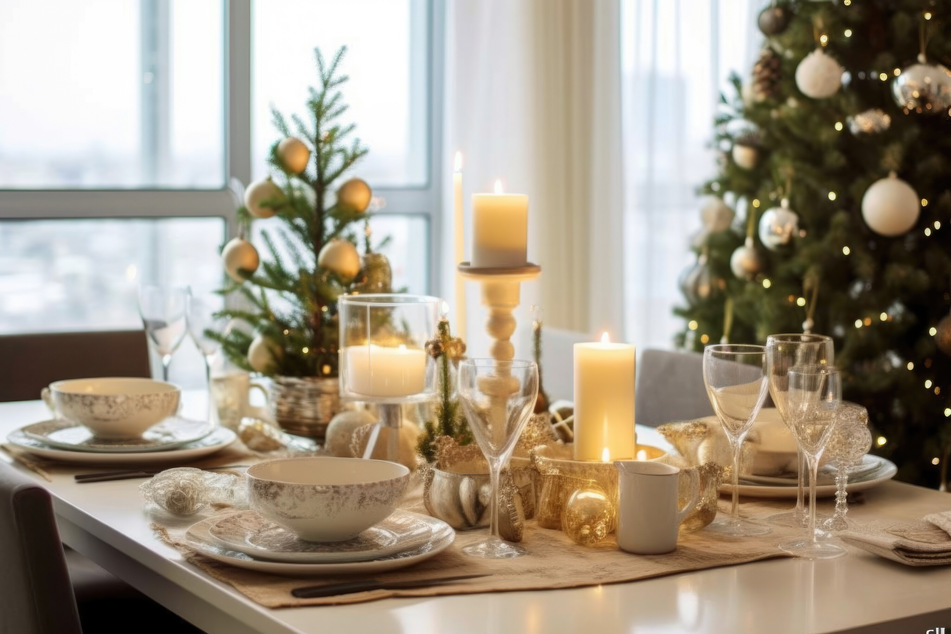 Edle Tischdeko für Dein Weihnachtsessen mit Familie und Freunden