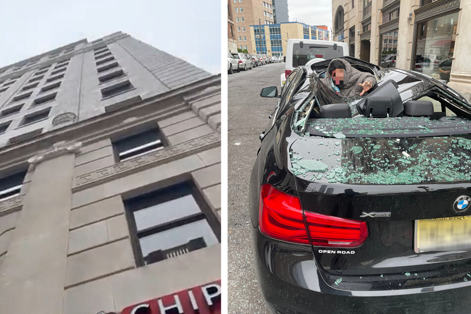 Mann stürzt aus neuntem Stock auf BMW: Dann wird es heftig